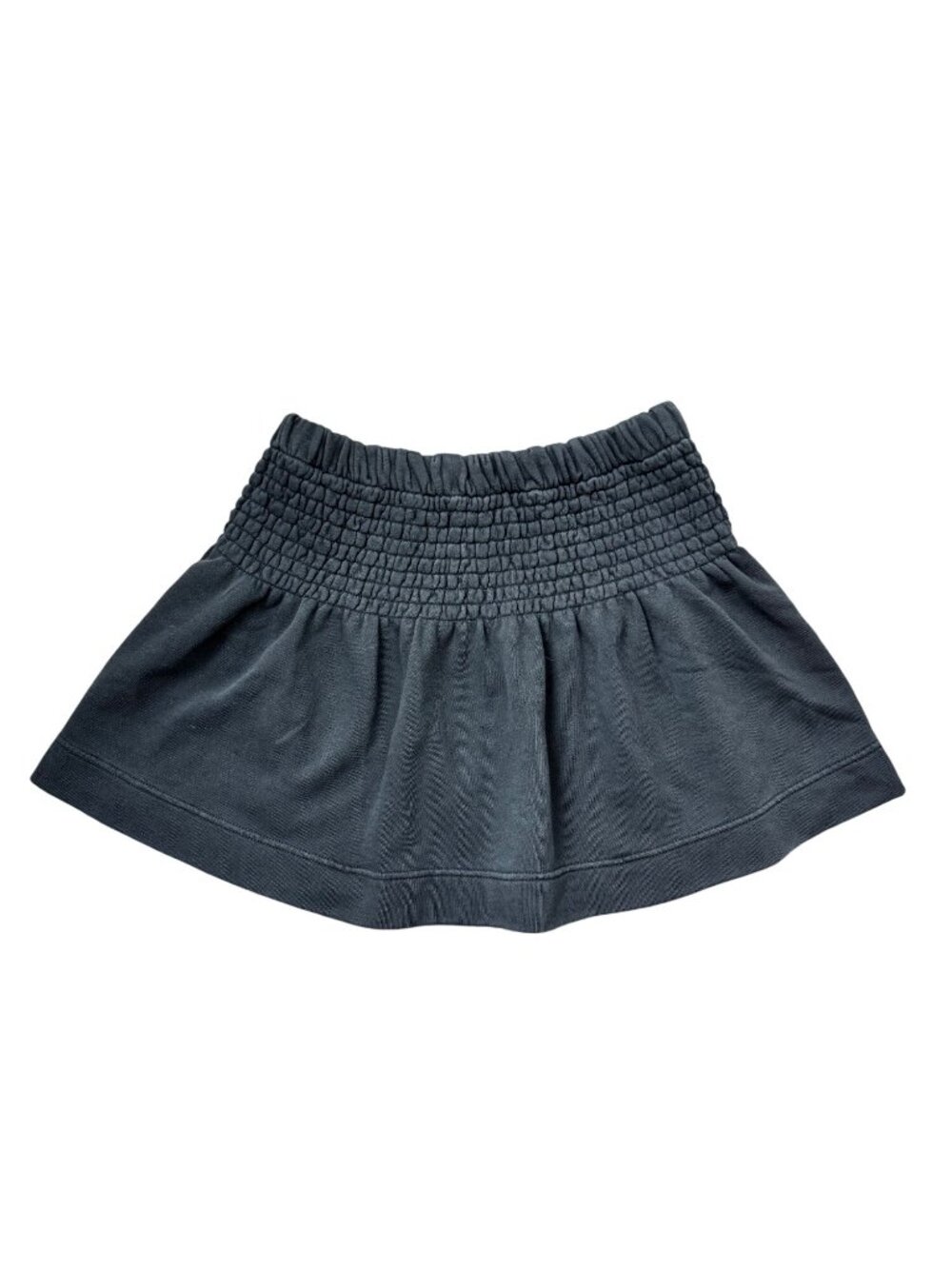 NEW Aerie Feeling Femme Mini Skirt Gray Smocked Waist Womens Size Medium - Picture 3 of 15